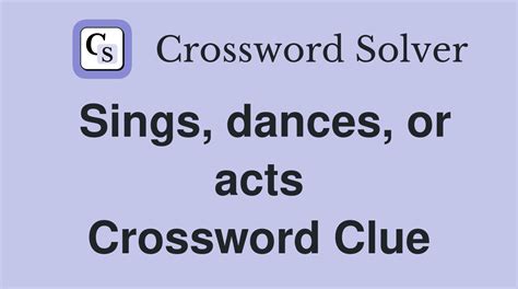 short acts crossword clue|More.